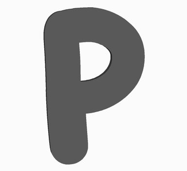 P (alphabet) Cookie Cutter                         