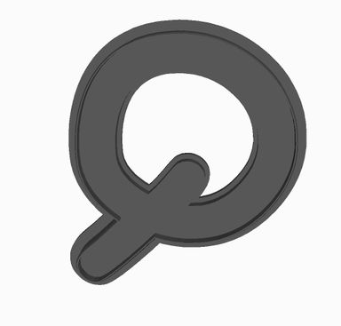 Q (alphabet) Cookie Cutter                         