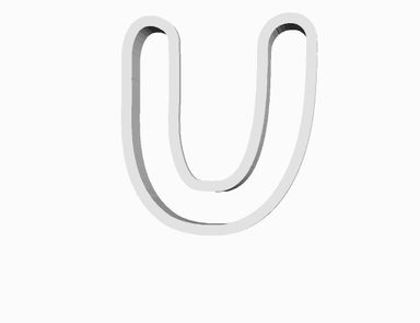 U (alphabet) Cookie Cutter                         