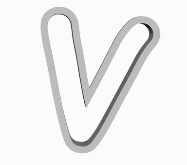V (alphabet) Cookie Cutter                         