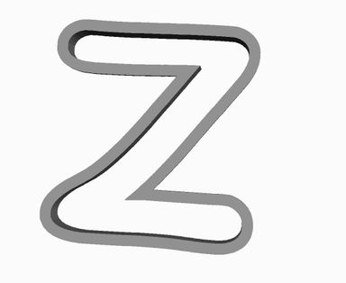 Z (alphabet) Cookie Cutter                         