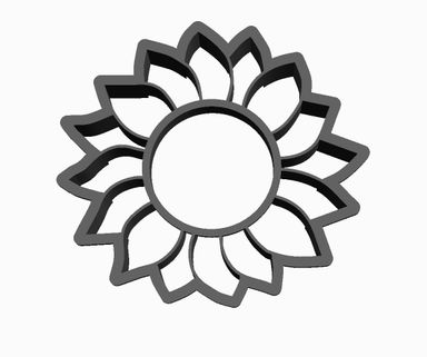 Sunflower 3 in 1with detail Cookie Cutter 
