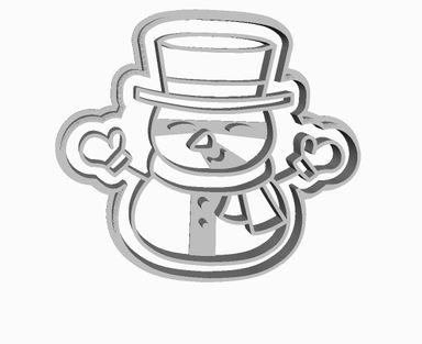 Christmas snow man Cookie Cutter      