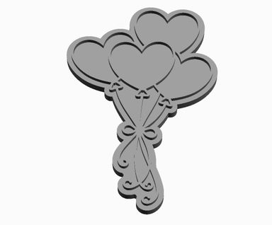 Love you Baloons Cookie Cutter               