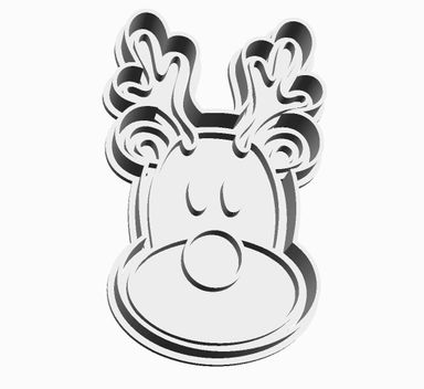 Raindear Face Cookie Cutter                     