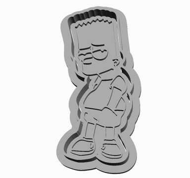 Bart Simpson outline Cookie Cutter           