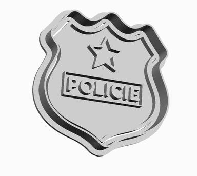 Police Badge Cookie Cutter         