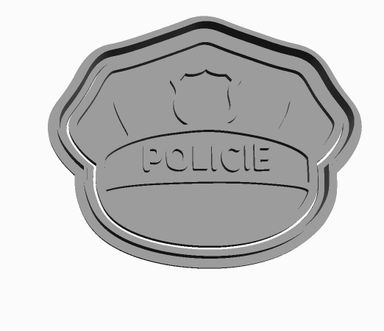 Police Hat Cookie Cutter          