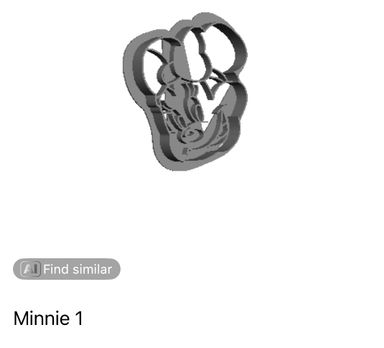 Minnie 1 Cookie Cutter      