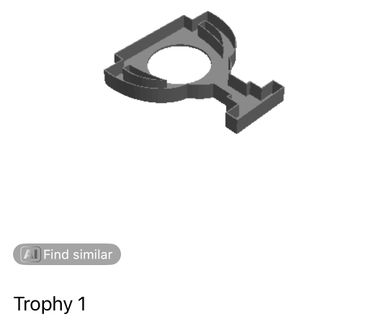 Trophy 1 Cookie Cutter        