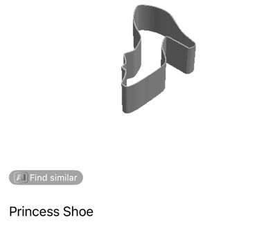 Princess Shoe Outline Cookie Cutter