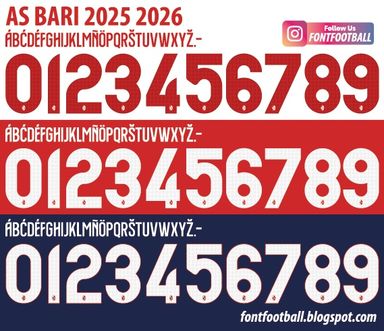 Font Vector AS Bari 2025 2026 kit