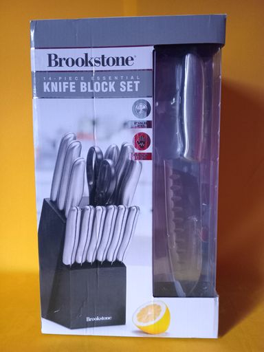 14PC STAINLESS STEEL BLOCK KNIFE SET