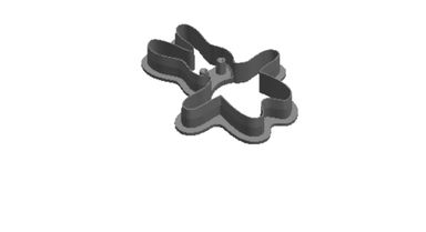 Bunny Hug outline Cookie Cutter   