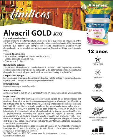 Pintura vinilica plastificada AC700 Pinturama 19 Lt