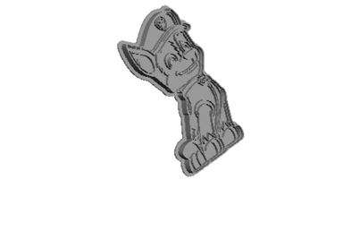 Paw Patrol Chase detail Cookie Cutter     