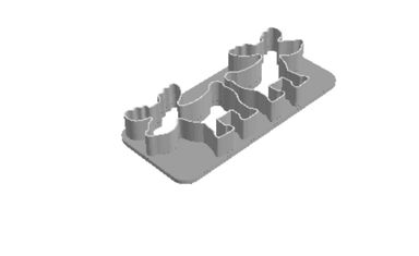 Moose 2 High Cookie Cutter                