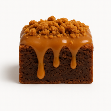 Brownie sauce caramel + brisures de biscuit lotus