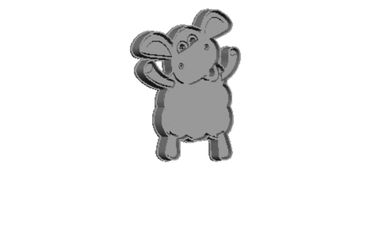 Timmy Time Sheep solid Cookie Cutter     