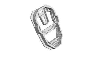 Iron Face inside Cookie Cutter 