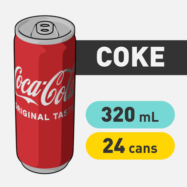 Coke - 320mL - CAN x24