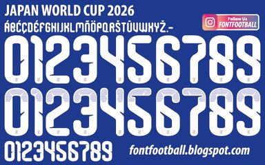 Font Vector Japan World Cup 2026 kit