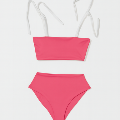 Bikini rosado de tiro alto - Size M