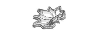 Lotus Flower outline Cookie Cutter     