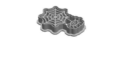 Spider with Web outline Cookie Cutter     