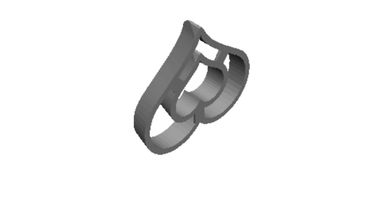 Double Hart A outline Cookie Cutter          