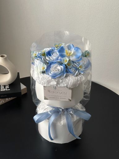 Soap Flower Mixed Transparent Round Bouquet  