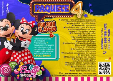 PAQUETE PARA FIESTA INFANTIL #4:
