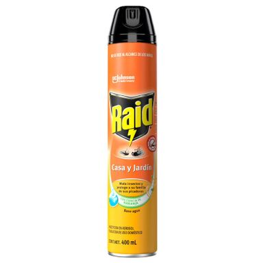 Insecticida Raid Casa y Jardin 400ml Esencia de Naranja
