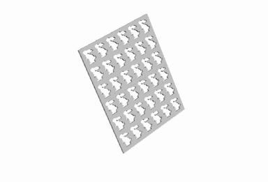 Bunny Sprinkle Stencil Cookie Cutter 