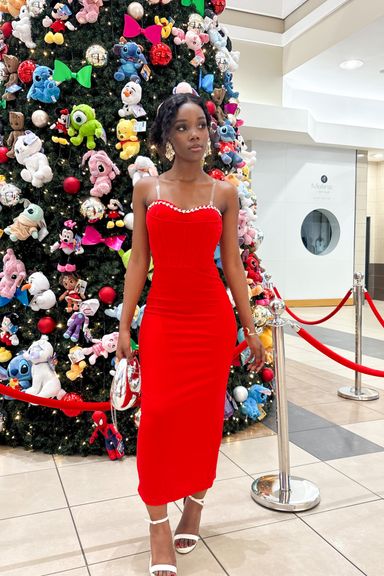 Crystal luxe corset dress