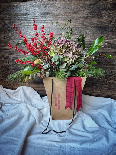 RAMO DE HORTENSIA E ILEX