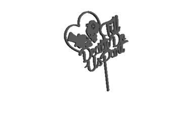 Wedding Cake topper 3 outline  Cookie  Cutter