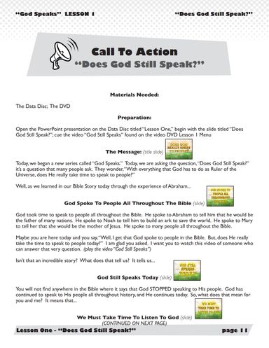 God Speaks – 6 Weeks of Primary School Lessons for Children's Church