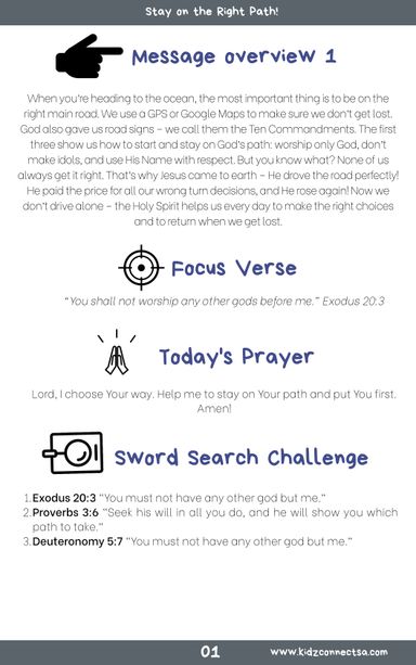 On the Road with God – 4 Weeks of Primary School Lessons for Children's Church