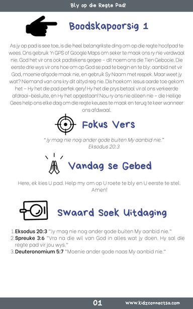 Op Pad met God – 4 weke se kinderkerklesse vir laerskool kinders