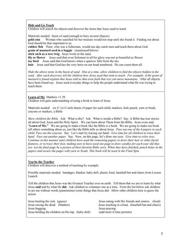 Beatitudes KickRickulum – 12 12 Weeks of Pre School for Lessons Children's Church