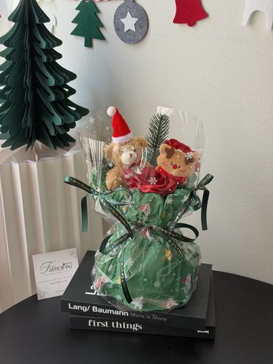 Christmas Transparent Bouquet  ( Green ) 