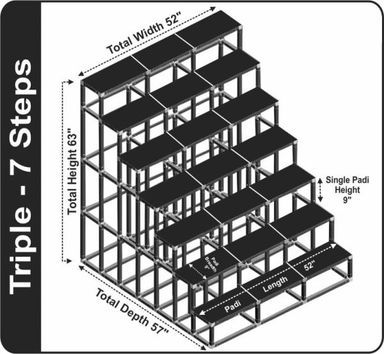 RPT07- Triple Golu Padi/Steps (can be dismantled) - 7 steps