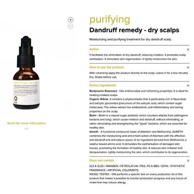 Ow Purifying remedy - Dry scalps 50ml