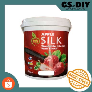 APPLE Silk Washable Interior Wall Finish🎨 1L& 5L Smooth Sheen Paint /Glossy Interior Paint 珍珠漆 (Price onward)
