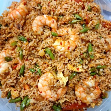 Tom Yum Fried Rice with Shrimp