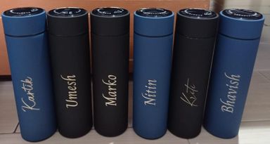 Single Side Engraved Tumbler (Rubber Coated, High Quality)