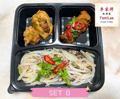 SET B (Stir-fried Mee Tai Mak + Yong Tau Foo + Ngoh Hiang 老鼠粉＋酿豆腐＋五香）