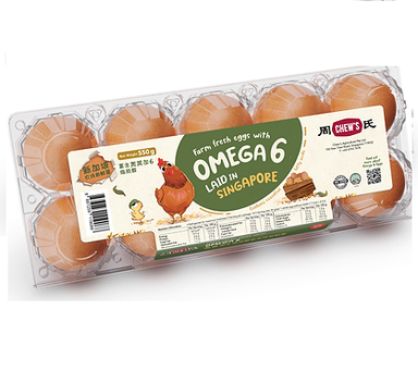 Chew's Omega 6 Fresh Brown Eggs - 10 PCS