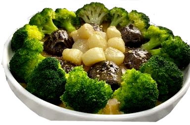 带子花菇西兰花 Braised Scallop with Shiitake and Broccoli 
